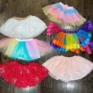 Assorted Girls Toddler Elastic Waist Tulle Dress Up Skirts Tutus Size 12M-36M